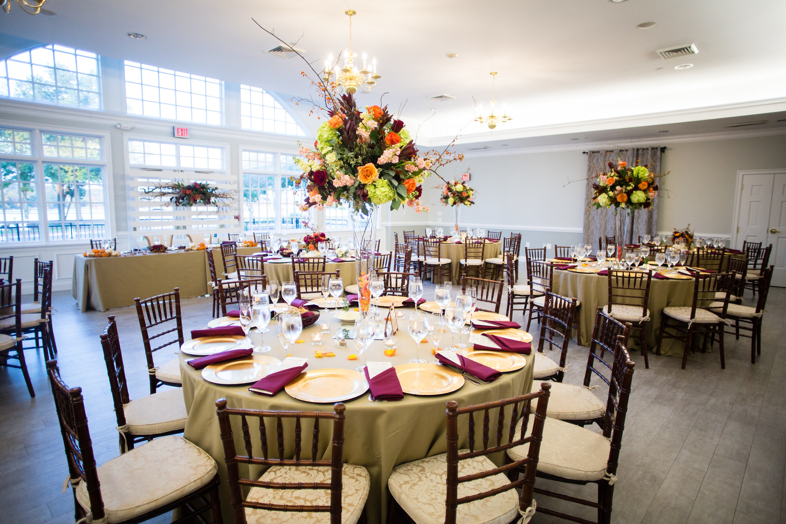 fall wedding reception centerpieces by perfect planning events