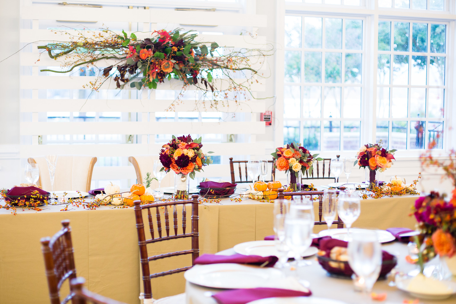 fall wedding reception centerpieces by perfect planning events