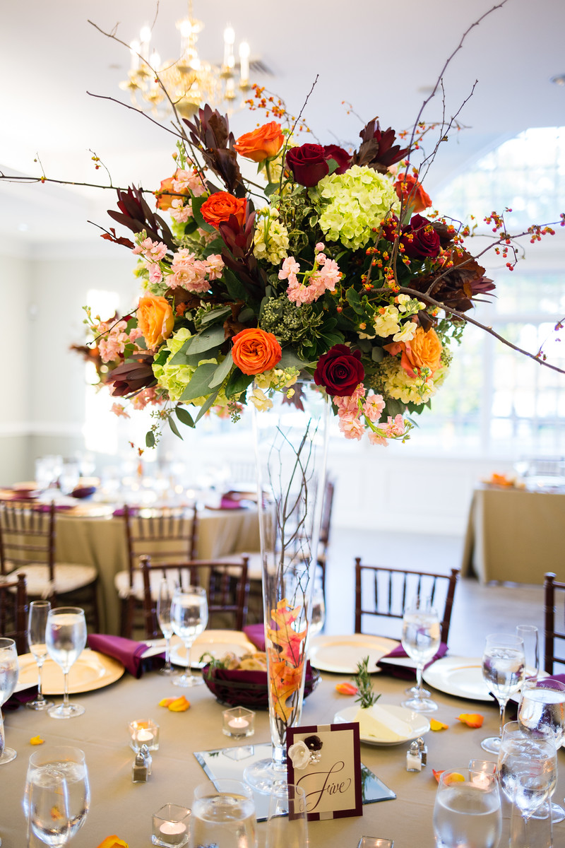 fall wedding reception centerpieces by perfect planning events