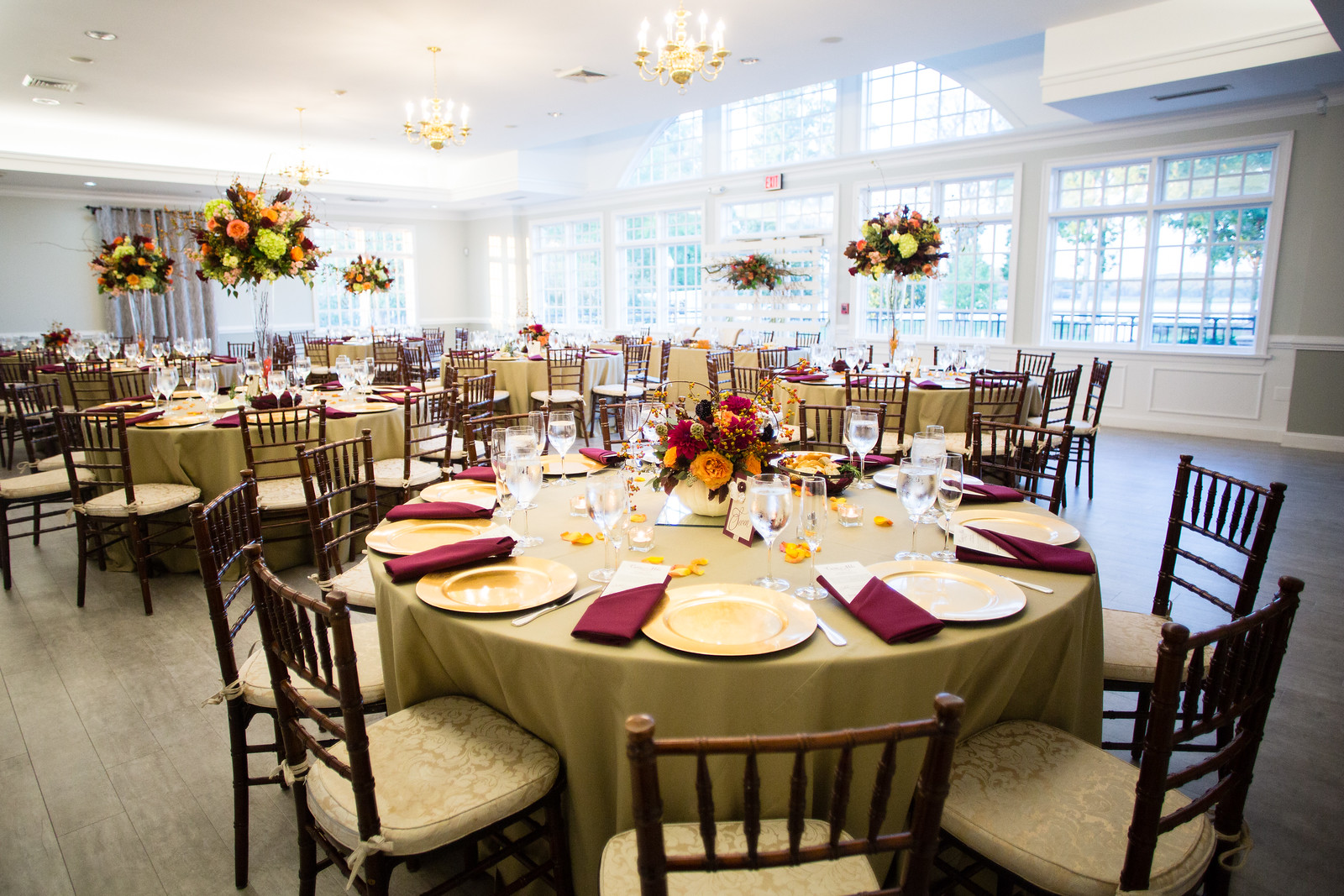 fall wedding reception centerpieces by perfect planning events