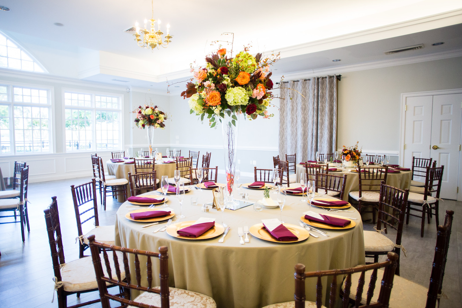 fall wedding reception centerpieces by perfect planning events