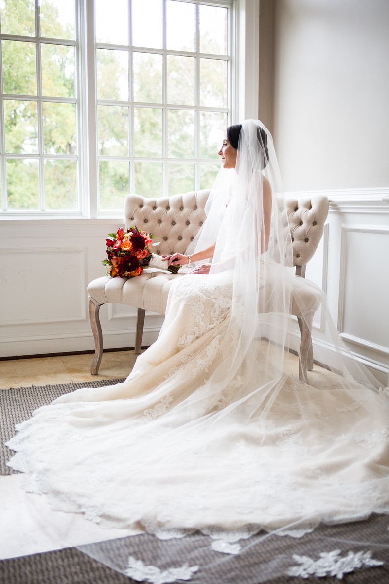 bridal portrait fall wedding by perfect planning events