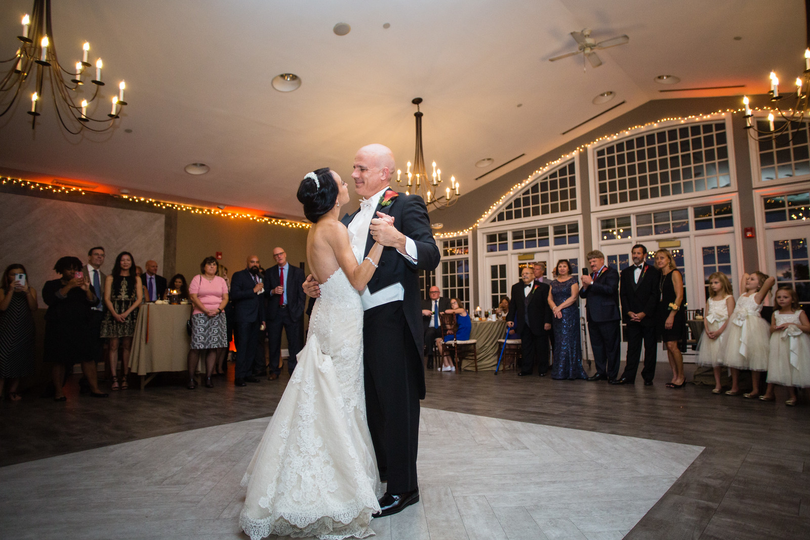 bride and groom first dance at weddings by perfect planning events