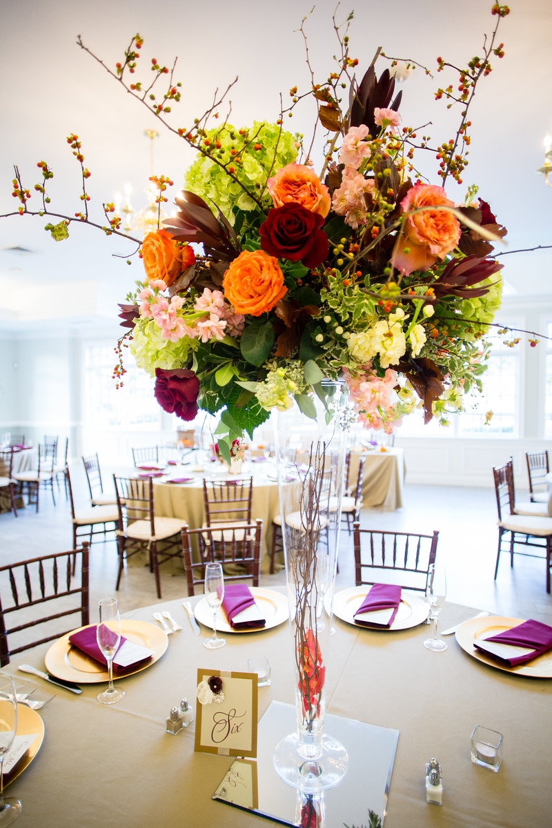 large fall wedding centerpieces by perfect planning events