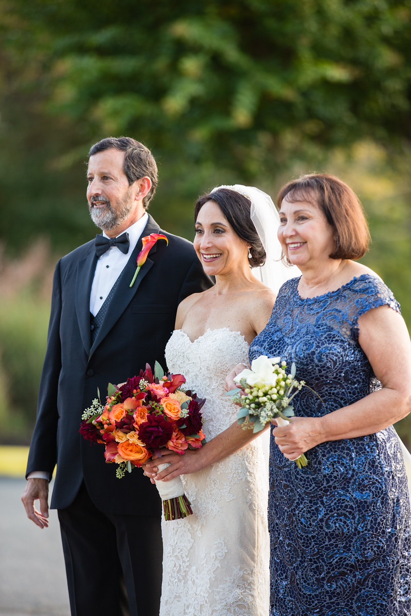 outdoor fall wedding ceremony by perfect planning events