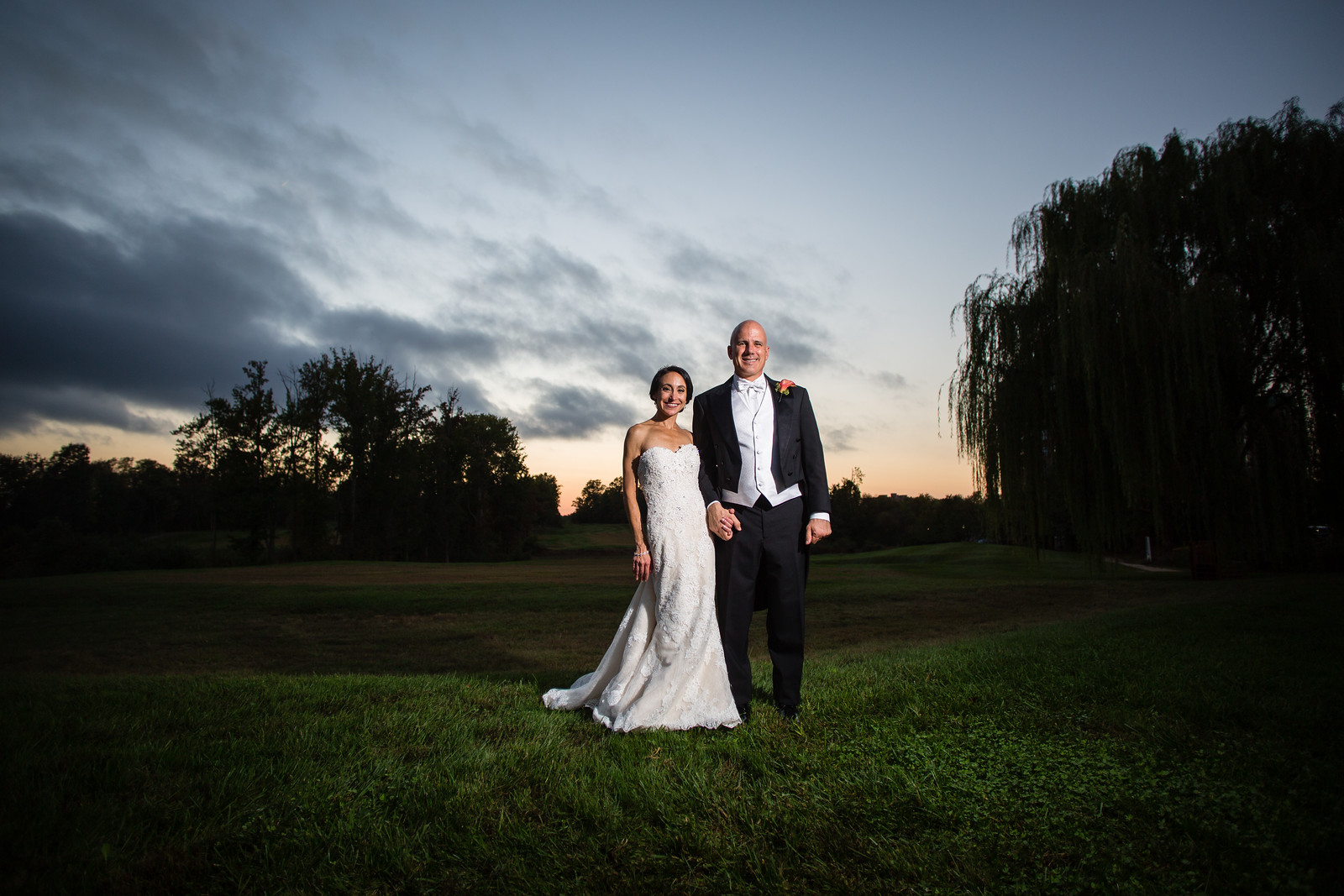 sunset photo of bride and groom weddings by perfect planning events