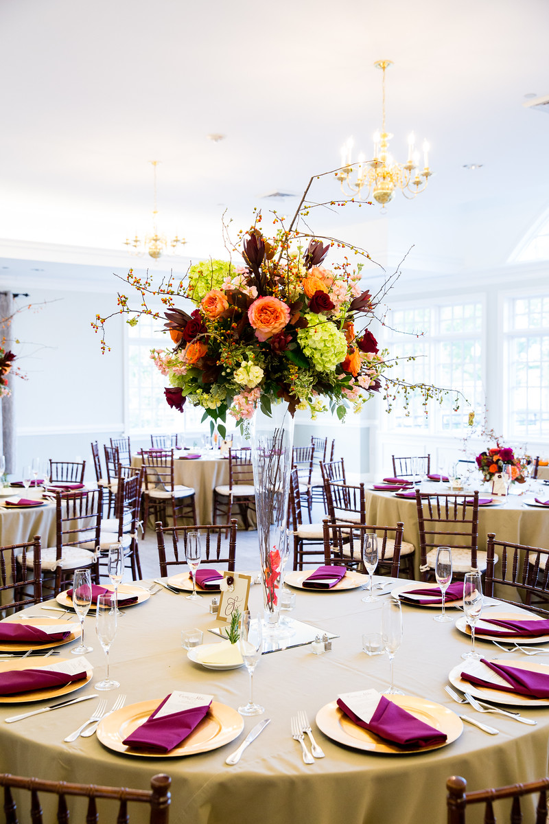 fall wedding reception centerpieces by perfect planning events